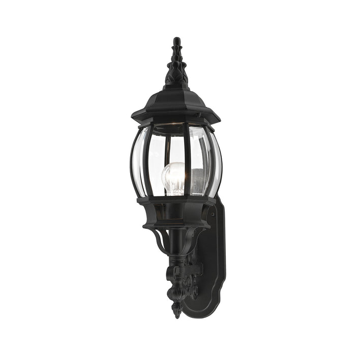 One Light Outdoor Wall Lantern from the Frontenac collection in Textured Black finish