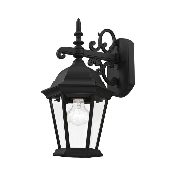 One Light Outdoor Wall Lantern from the Hamilton collection in Textured Black finish