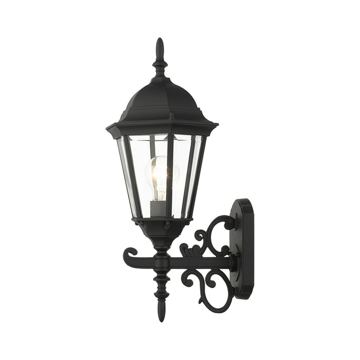 One Light Outdoor Wall Lantern from the Hamilton collection in Textured Black finish