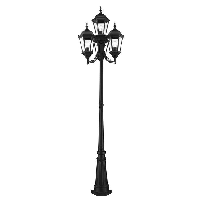 Four Light Outdoor Post Mount from the Hamilton collection in Textured Black finish