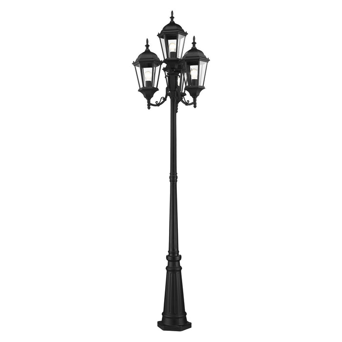 Four Light Outdoor Post Mount from the Hamilton collection in Textured Black finish