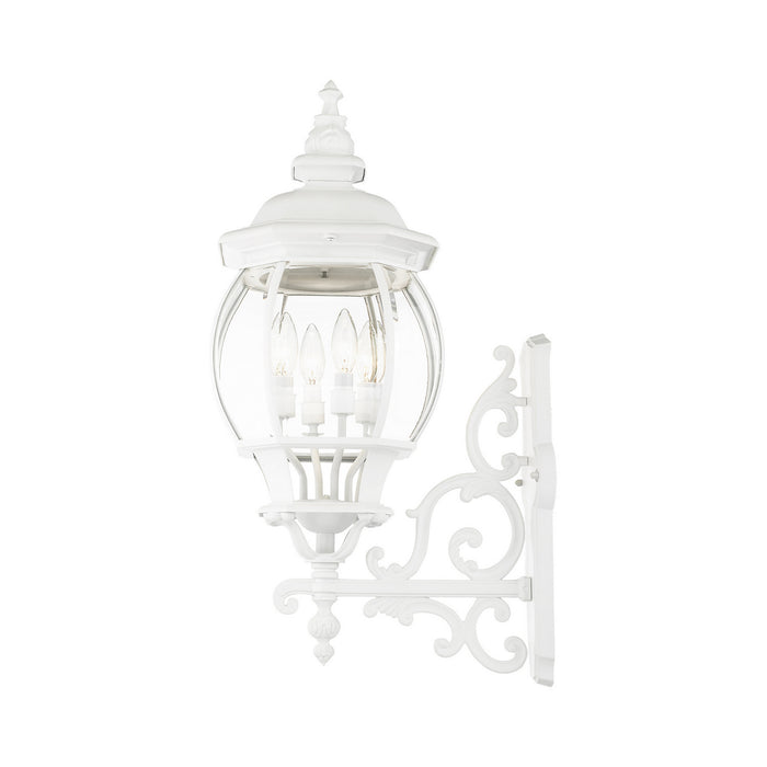 Four Light Outdoor Wall Lantern from the Frontenac collection in Textured White finish