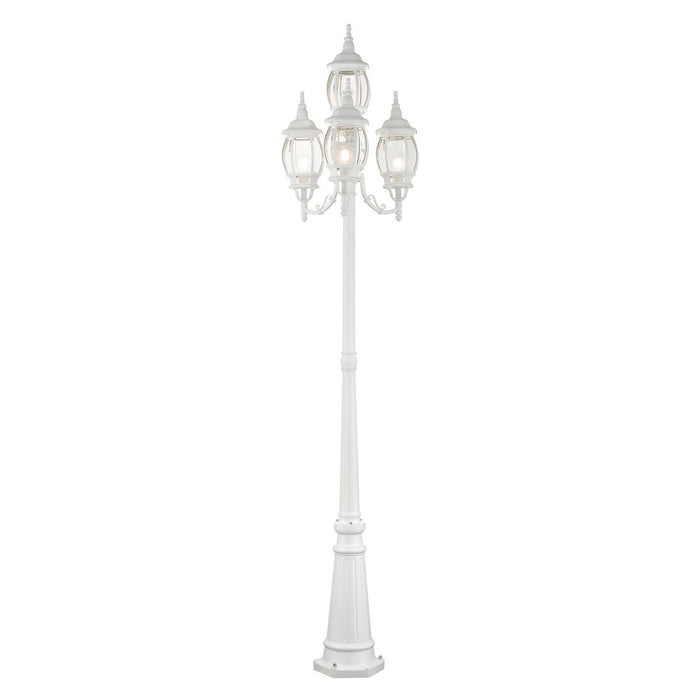 Four Light Outdoor Post Mount from the Frontenac collection in Textured White finish
