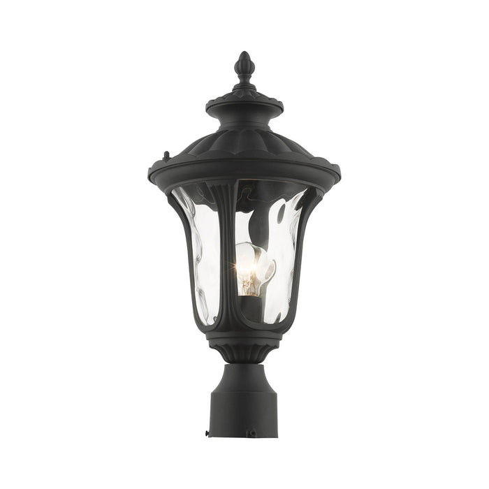 One Light Outdoor Post Top Lantern from the Oxford collection in Textured Black finish