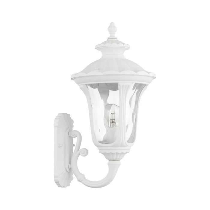 One Light Outdoor Wall Lantern from the Oxford collection in Textured White finish