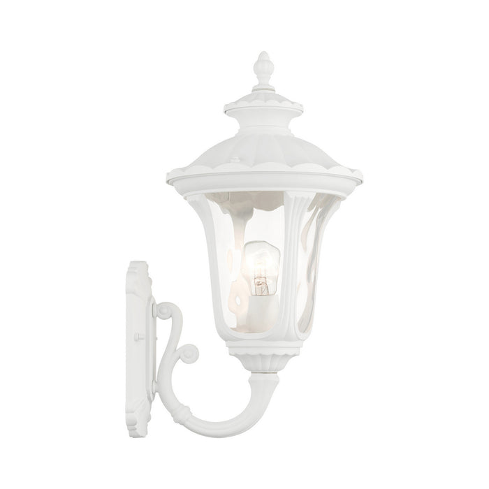 One Light Outdoor Wall Lantern from the Oxford collection in Textured White finish