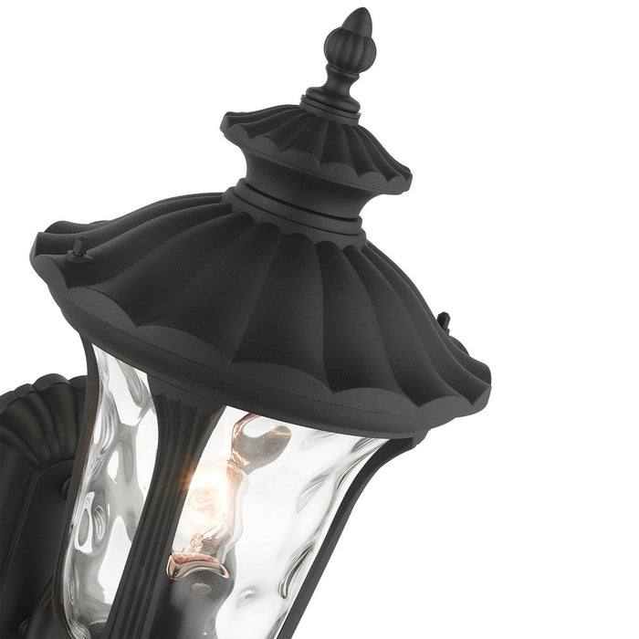 One Light Outdoor Wall Lantern from the Oxford collection in Textured Black finish