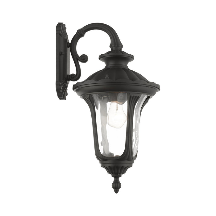 One Light Outdoor Wall Lantern from the Oxford collection in Textured Black finish