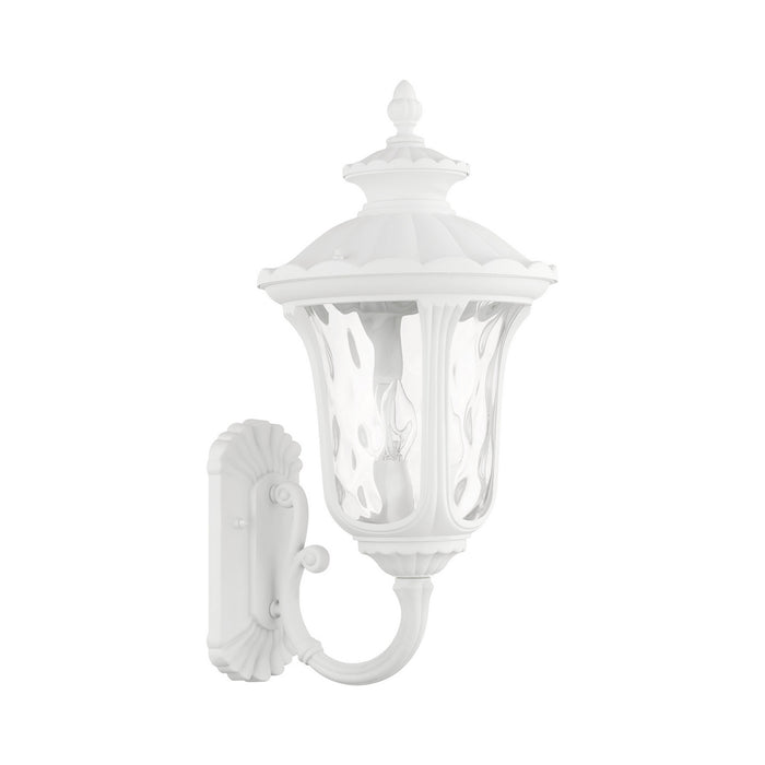 Three Light Outdoor Wall Lantern from the Oxford collection in Textured White finish