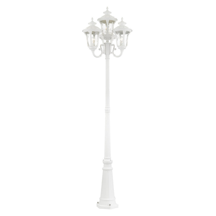 Four Light Outdoor Post Mount from the Oxford collection in Textured White finish