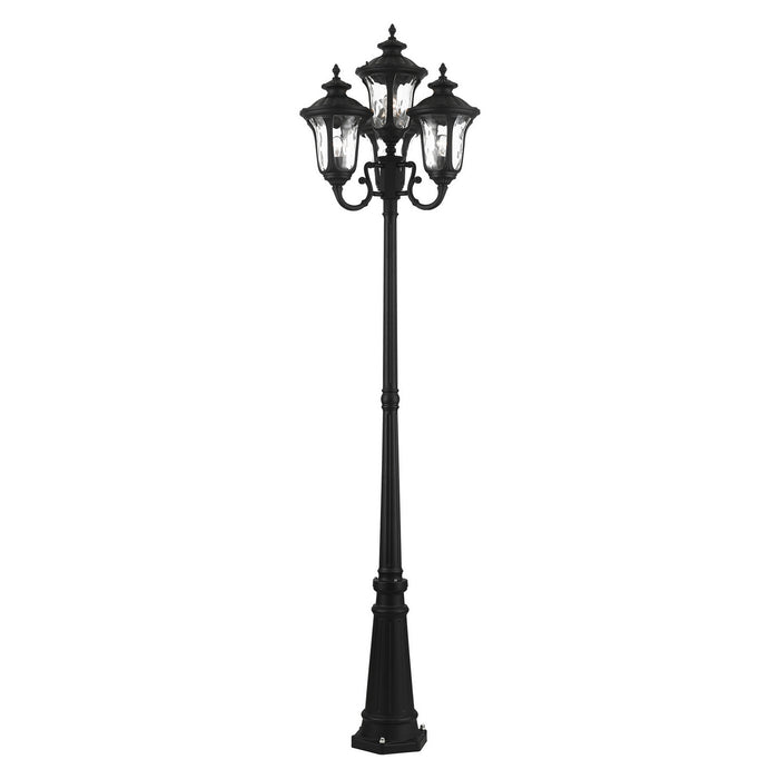 Four Light Outdoor Post Mount from the Oxford collection in Textured Black finish