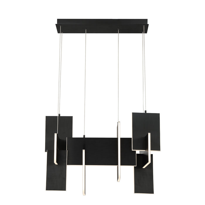 LED Chandelier from the Coburg collection in Black finish