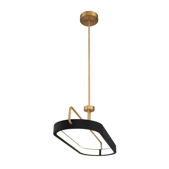 LED Pendant from the Pemberton collection in Warm Brass finish