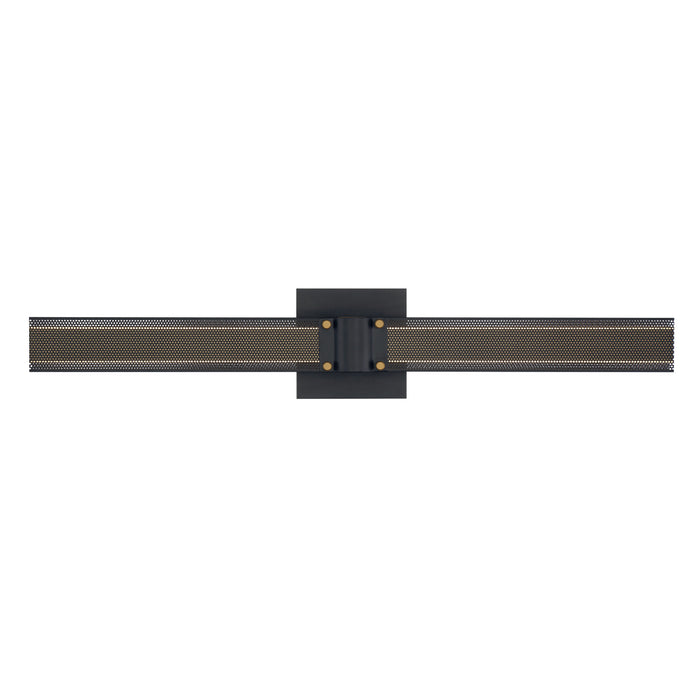 LED Wall Sconce from the Admiral collection in Matte Black/Gold finish