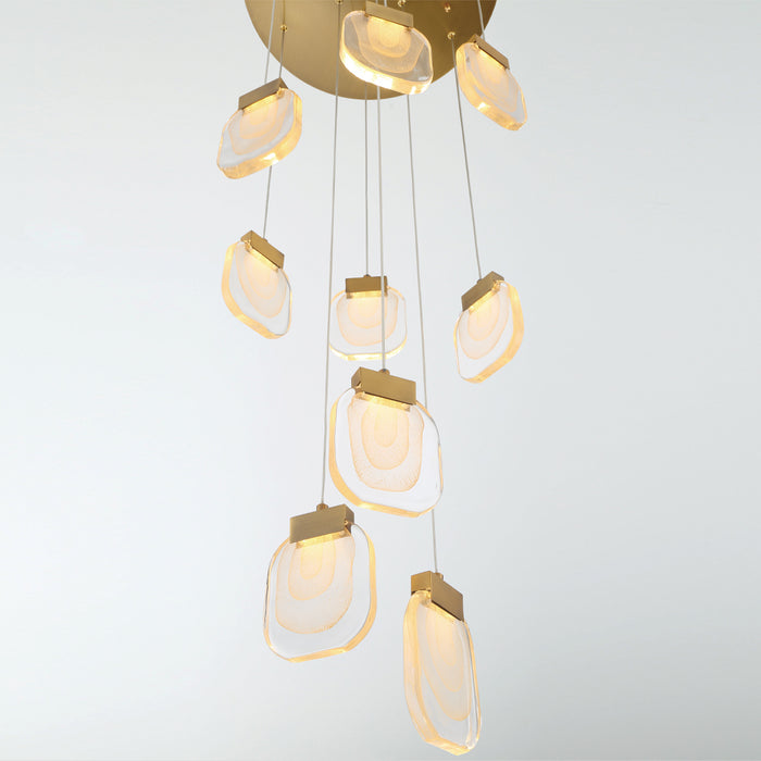 LED Chandelier from the Paget collection in Gold finish