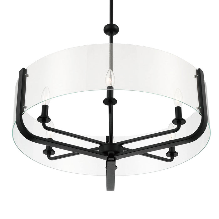 Six Light Chandelier from the Campisi collection in Black finish