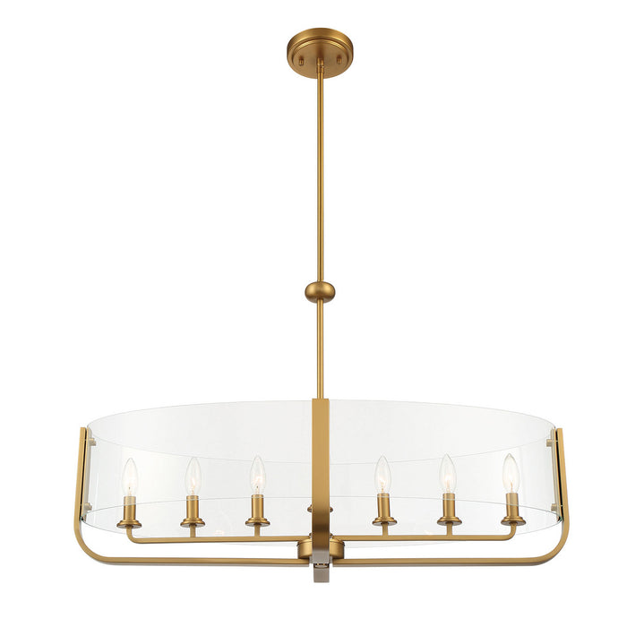 Eight Light Chandelier from the Campisi collection in Brass finish