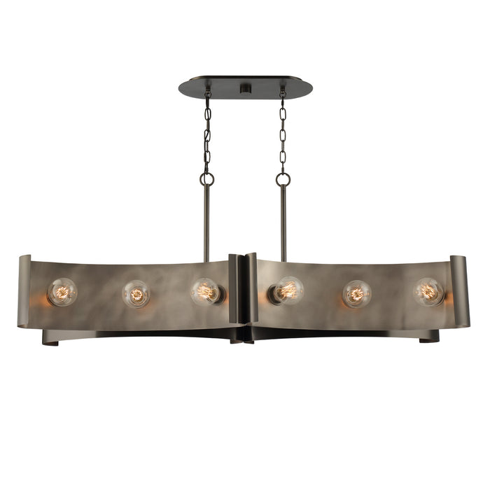 12 Light Chandelier from the Metallo collection in Vintage Nickel finish
