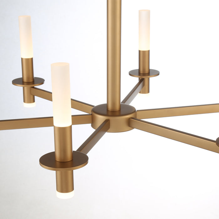 LED Chandelier from the Torna collection in Coffee Gold finish
