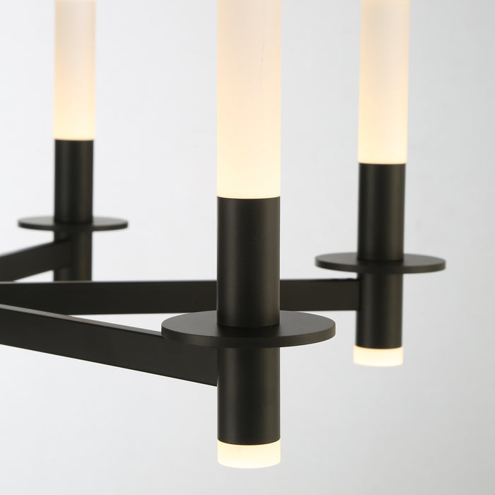 LED Chandelier from the Torna collection in Matte Black finish