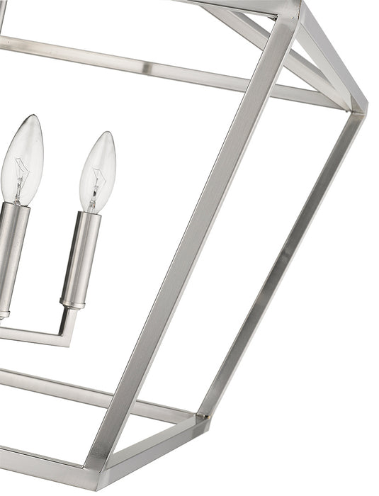 Four Light Pendant from the None collection in Satin Nickel finish