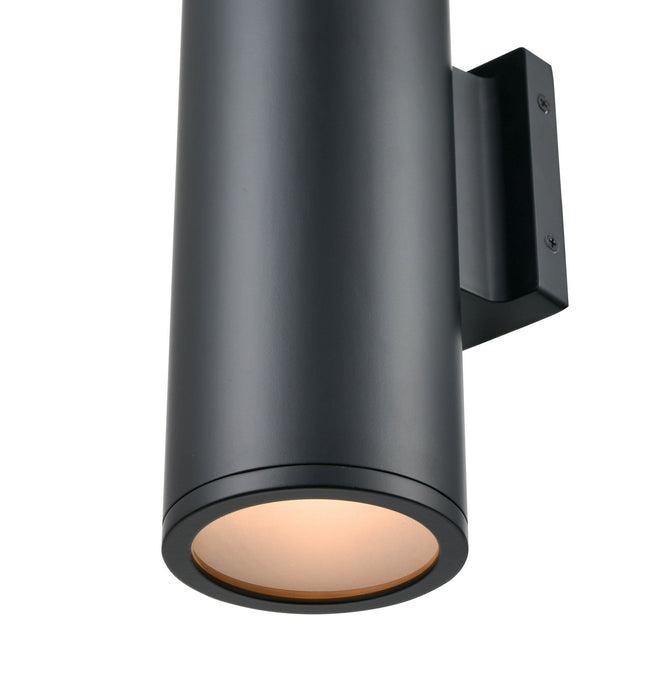 Two Light Outdoor Wall Sconce from the Vegas collection in Matte Black finish