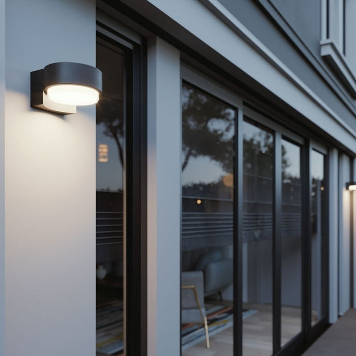 LED Outdoor Wall Sconce from the Elm collection in Black finish