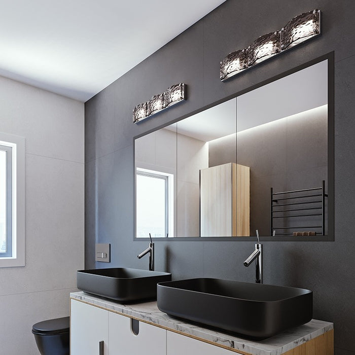 LED Vanity from the Glacier collection in Polished Chrome finish
