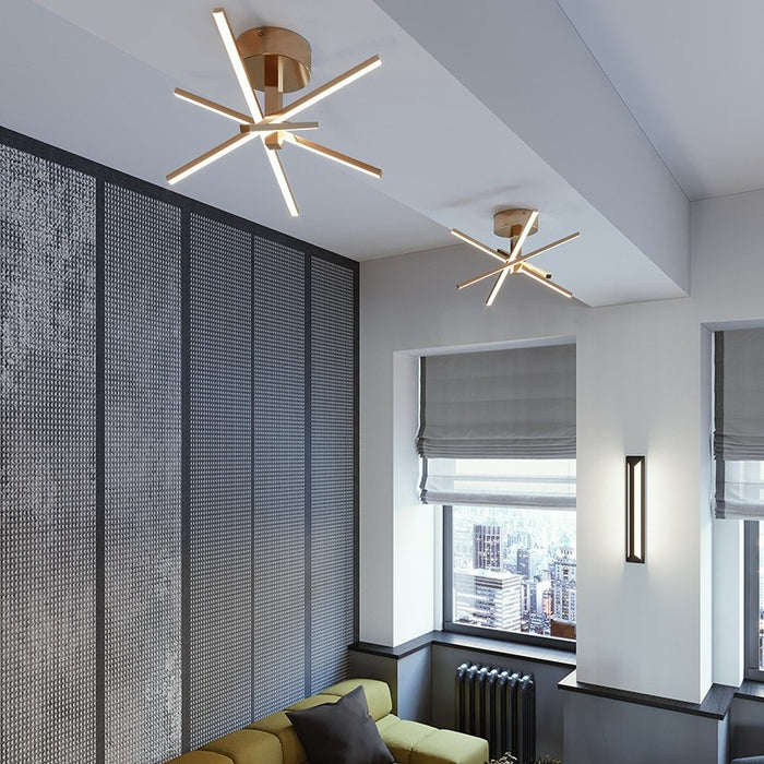 LED Semi-Flush Mount from the Jaxx collection in Polished Chrome finish