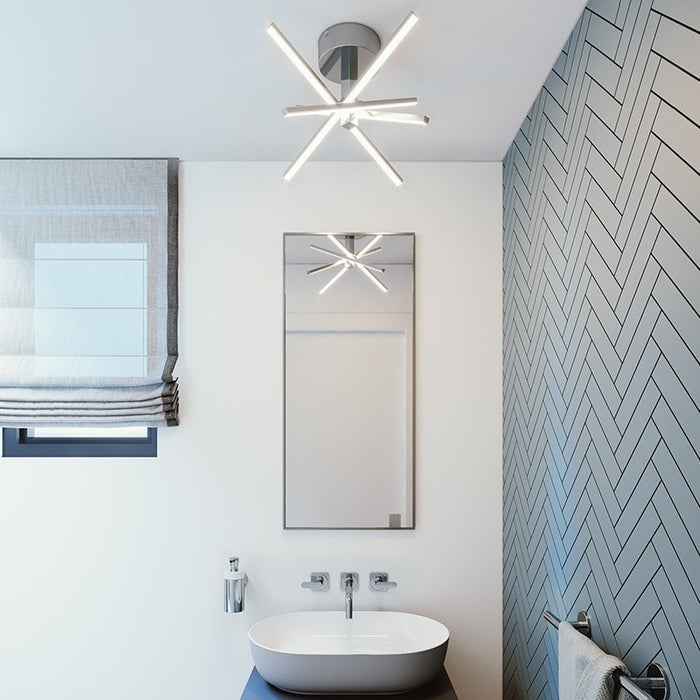 LED Semi-Flush Mount from the Jaxx collection in Polished Chrome finish