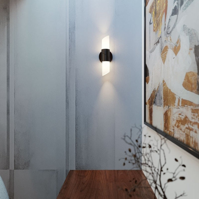 LED Wall Sconce from the Slice collection in Black finish