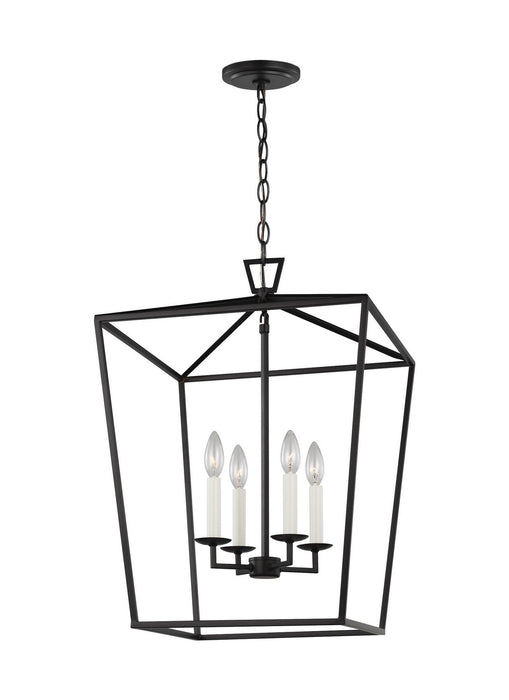Four Light Lantern from the Dianna collection in Midnight Black finish