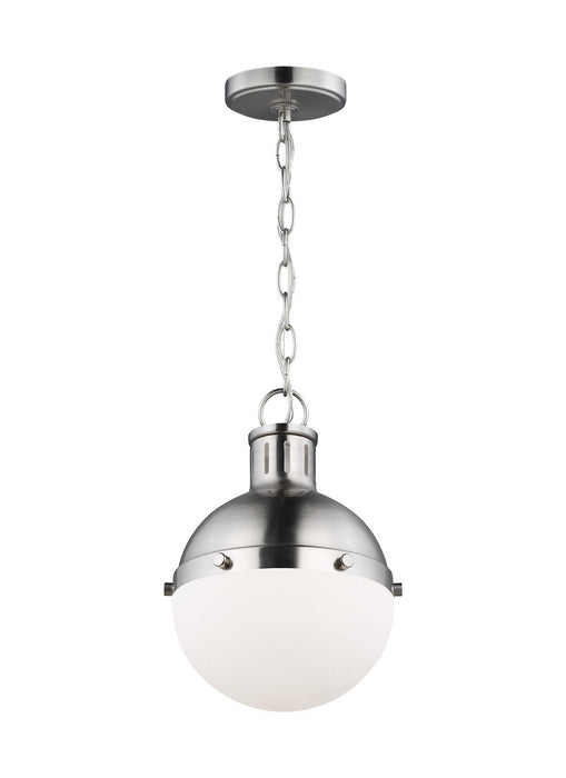 One Light Mini Pendant from the Hanks collection in Brushed Nickel finish
