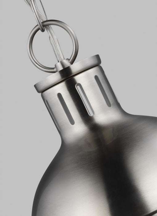 One Light Mini Pendant from the Hanks collection in Brushed Nickel finish