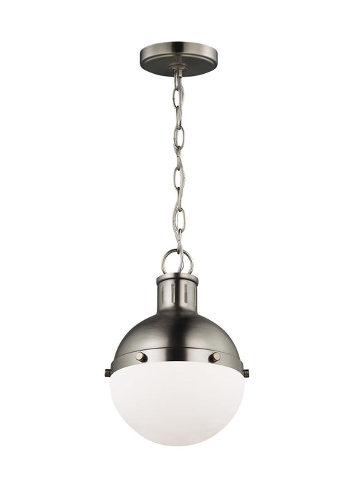 One Light Mini Pendant from the Hanks collection in Antique Brushed Nickel finish