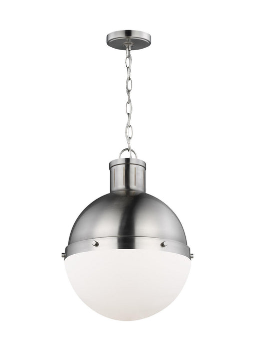 One Light Pendant from the Hanks collection in Brushed Nickel finish