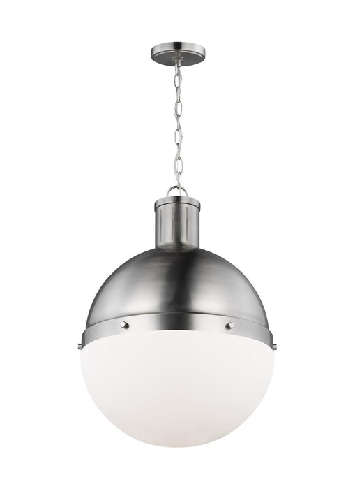 One Light Pendant from the Hanks collection in Brushed Nickel finish