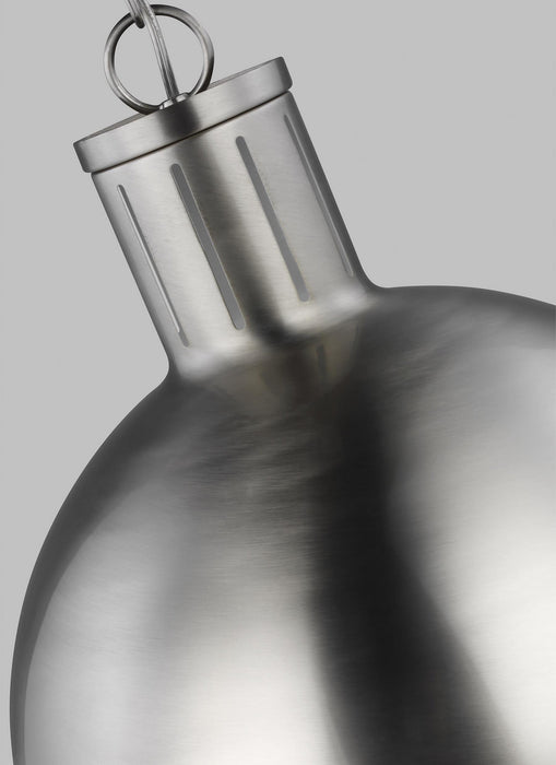 One Light Pendant from the Hanks collection in Brushed Nickel finish