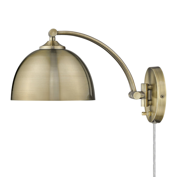 One Light Wall Sconce in Aged Brass finish