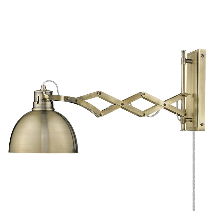 One Light Wall Sconce in Aged Brass finish