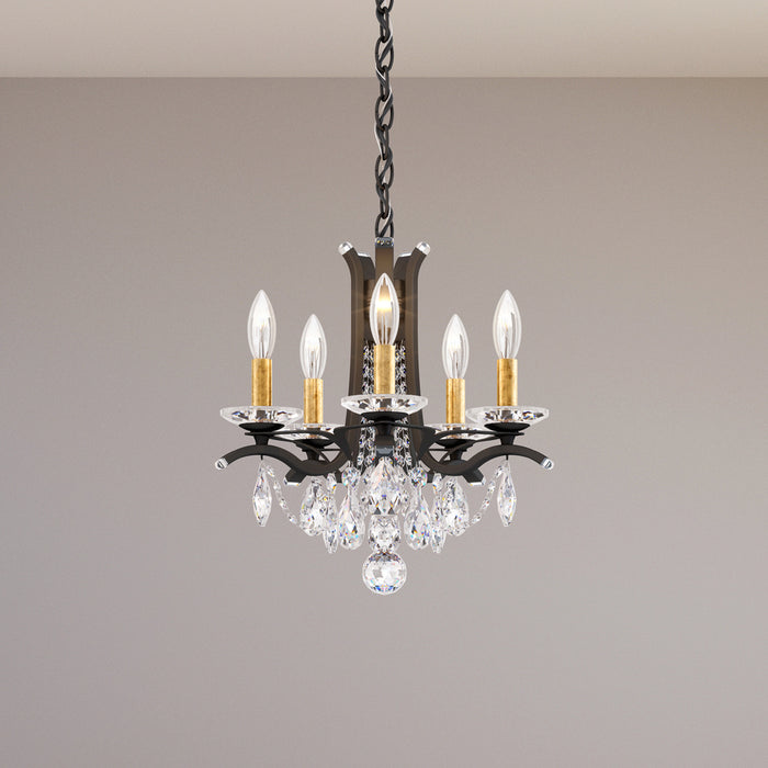 Five Light Chandelier from the Vesca collection in Black finish