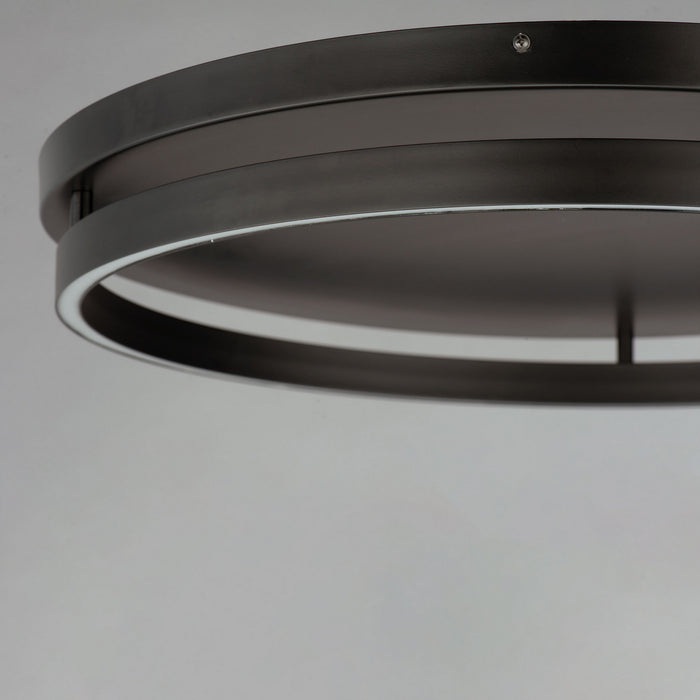 LED Flush Mount from the Groove collection in Black finish