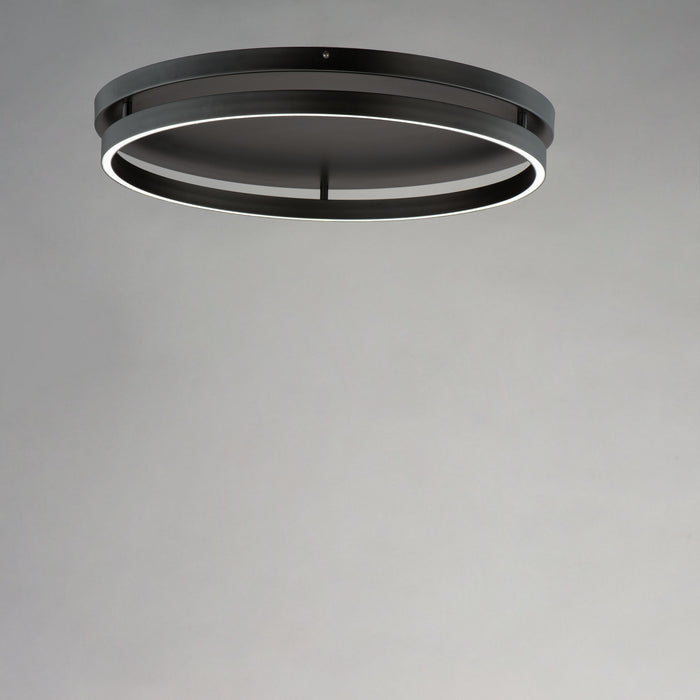 LED Flush Mount from the Groove collection in Black finish