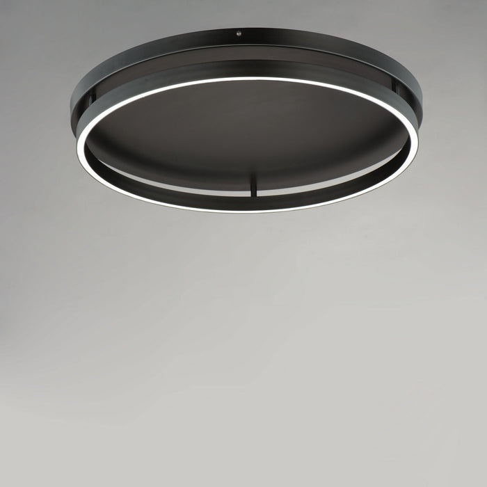 LED Flush Mount from the Groove collection in Black finish