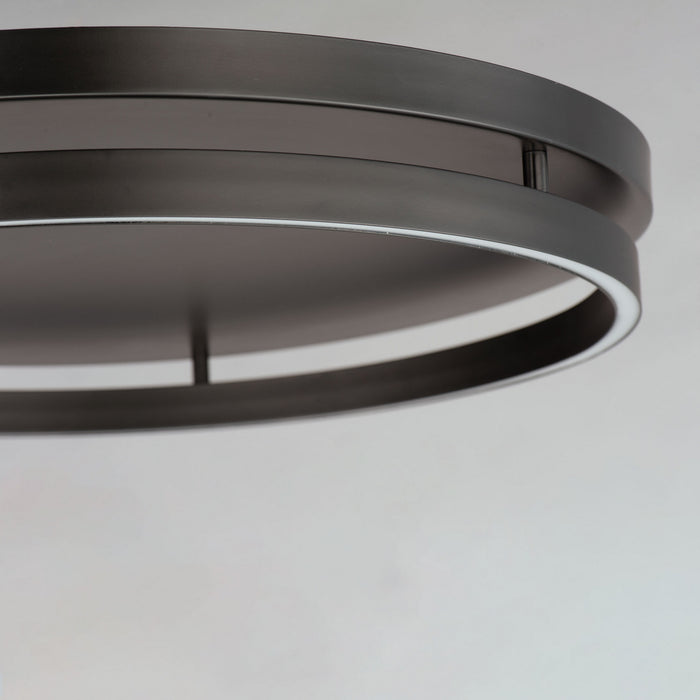 LED Flush Mount from the Groove collection in Black finish