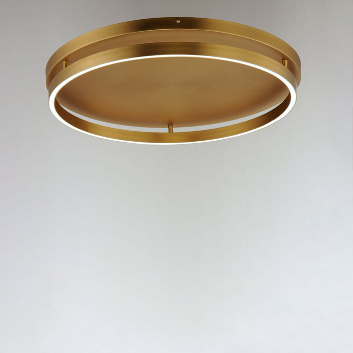LED Flush Mount from the Groove collection in Gold finish