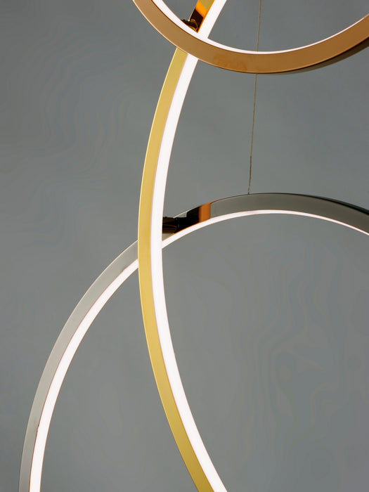 LED Pendant from the Union collection in Multi-Plated finish