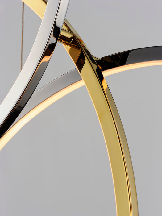 LED Pendant from the Union collection in Multi-Plated finish