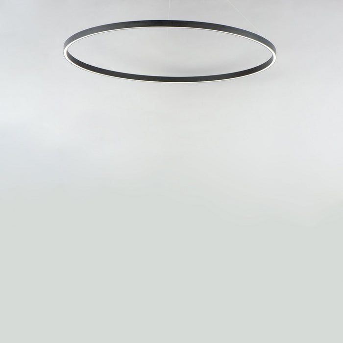 LED Pendant from the Groove collection in Black finish