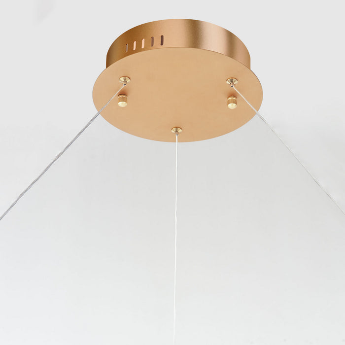 LED Pendant from the Groove collection in Gold finish